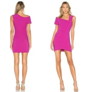 Cinq à Sept Pink Sheath Asymmetrical Coralisa Dress Career Size 2 Msrp $395